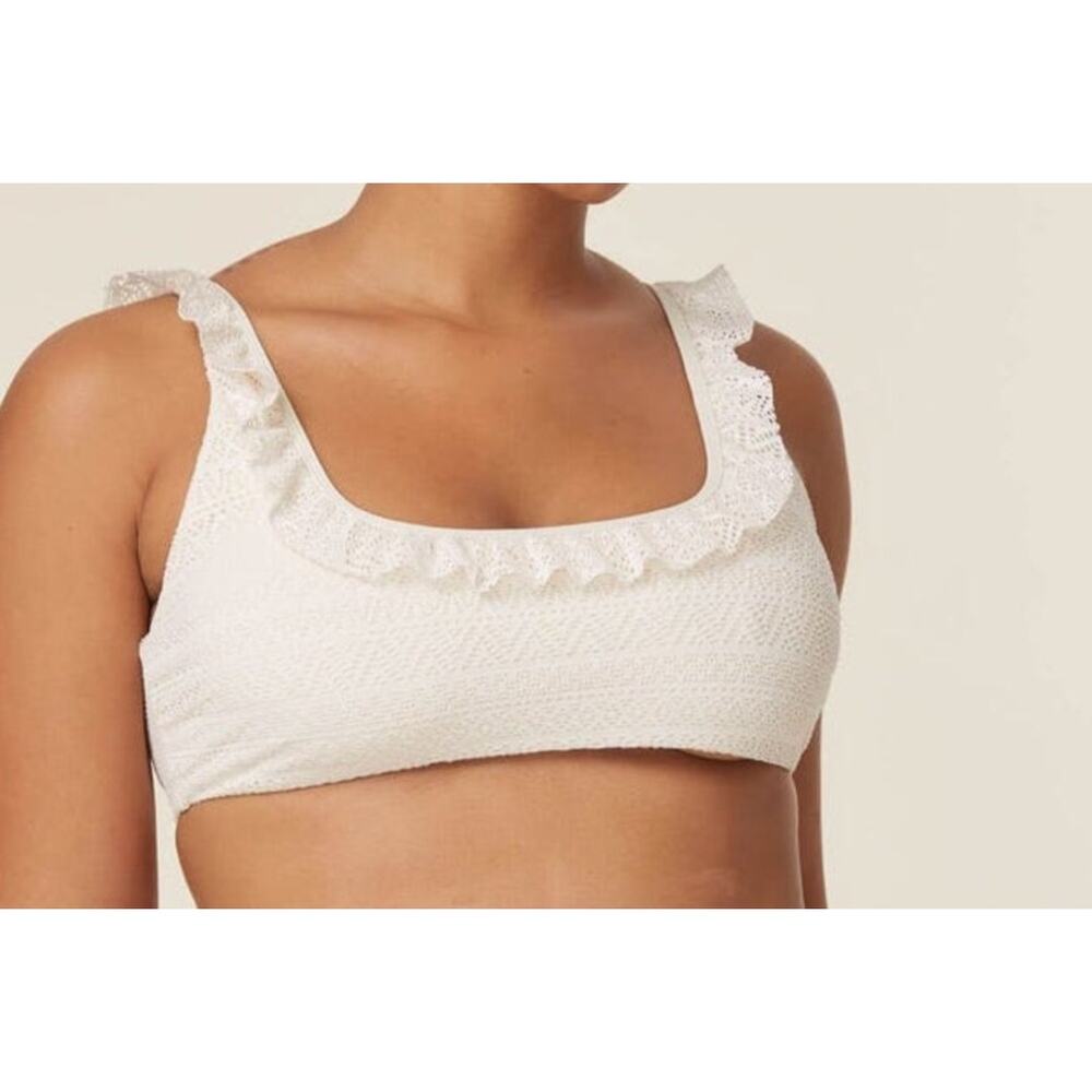 NWT Andie Swim The Hydra Top Size Medium Color Vanilla Crochet